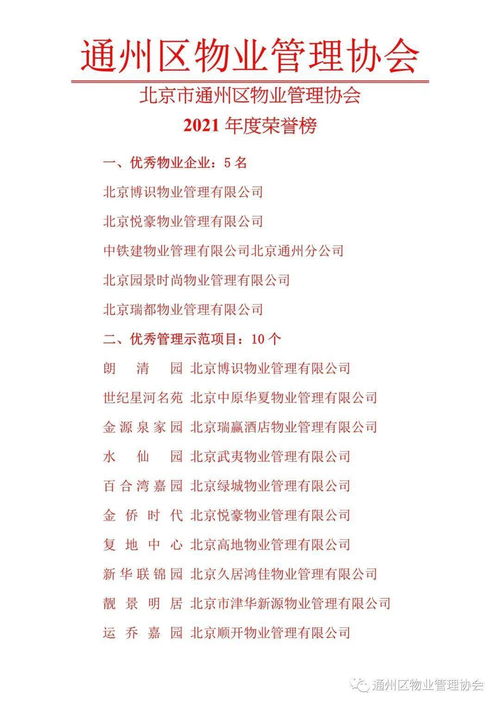 北京城市副中心基层社会治理的重要力量 祝贺辛勤 光荣与优秀的您 通州物协2021年度会员大会暨表彰大会胜利召开